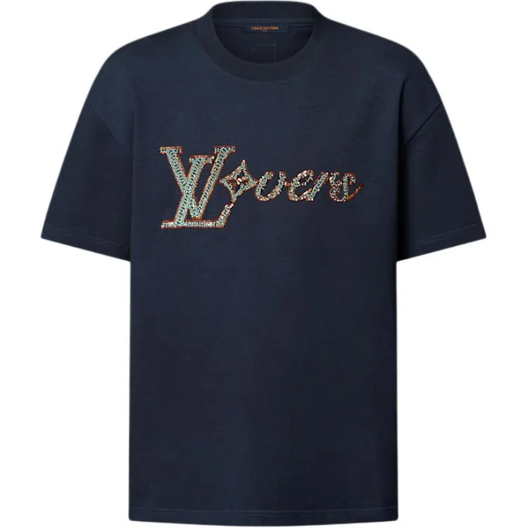 Louis Vuitton FW24 Logo T-Shirt Navy