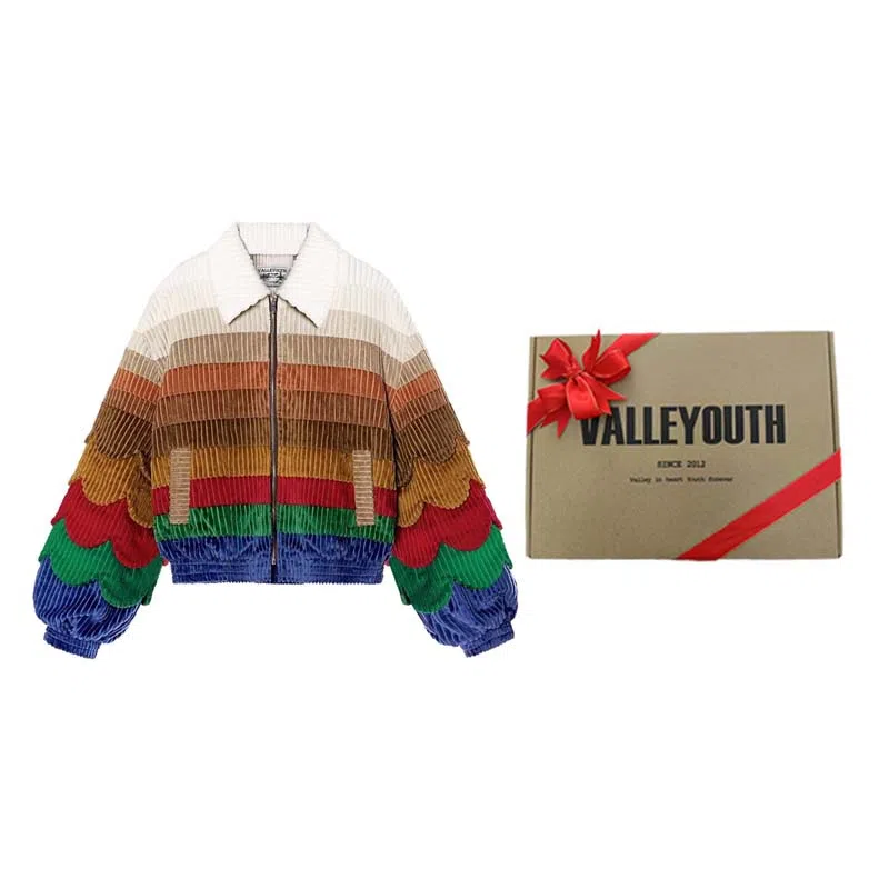 VALLEYOUTH Rainbow Corduroy Jacket