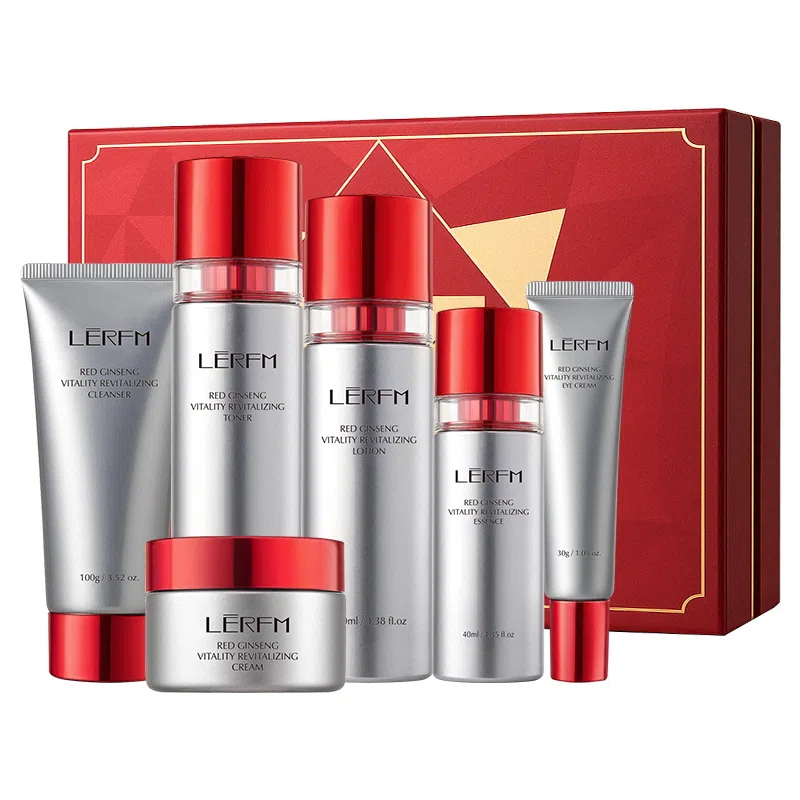 蓝尼芳可 红人参六件套补水紧致抗皱淡纹保湿提亮水乳护肤品套装 保湿紧致补水