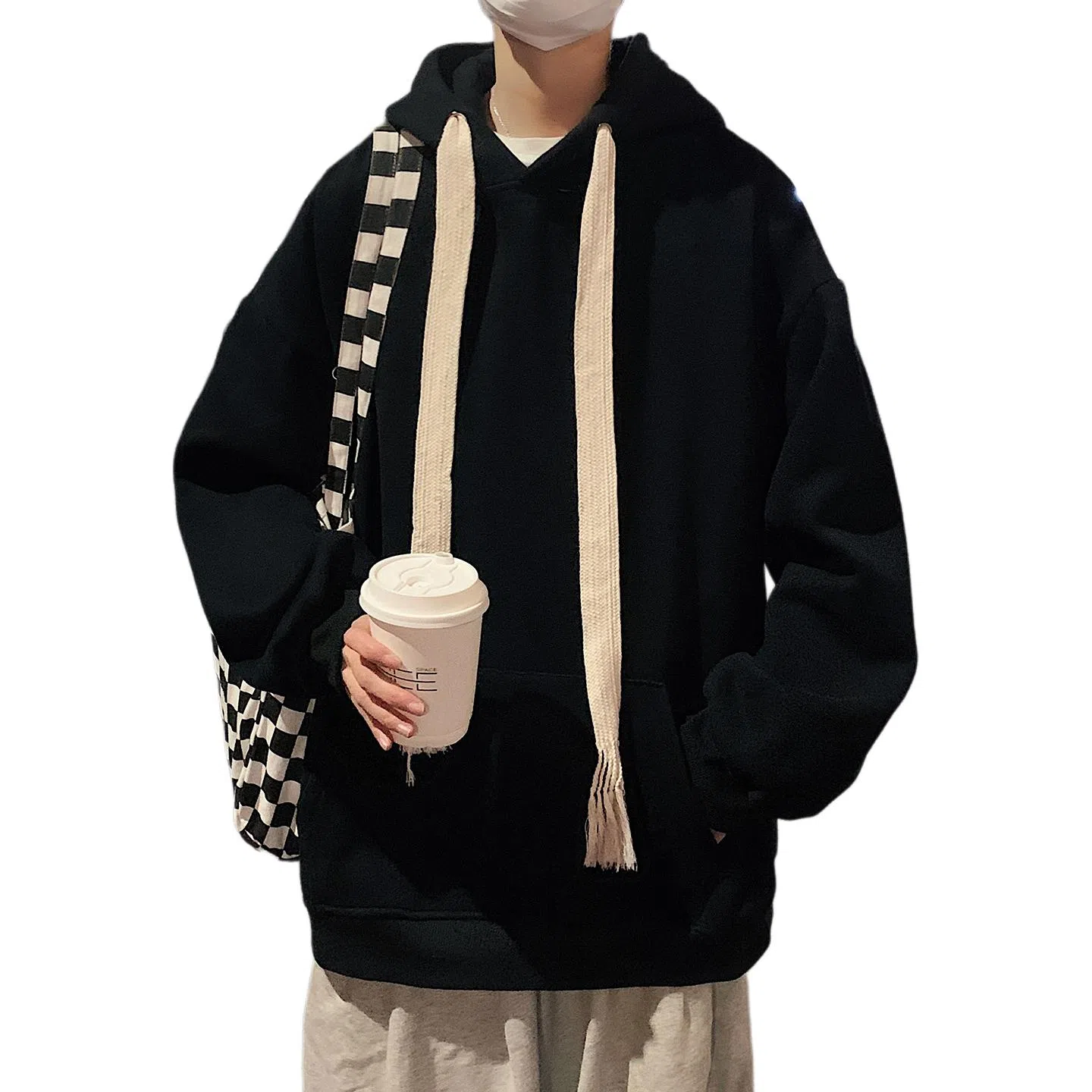 金盾 重磅外套休闲刺绣宽松连帽卫衣 男款