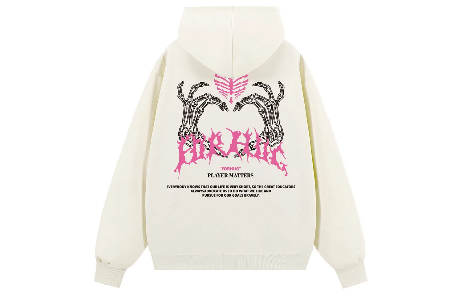 FORHUG Gothic Skull Palm Hoodie
