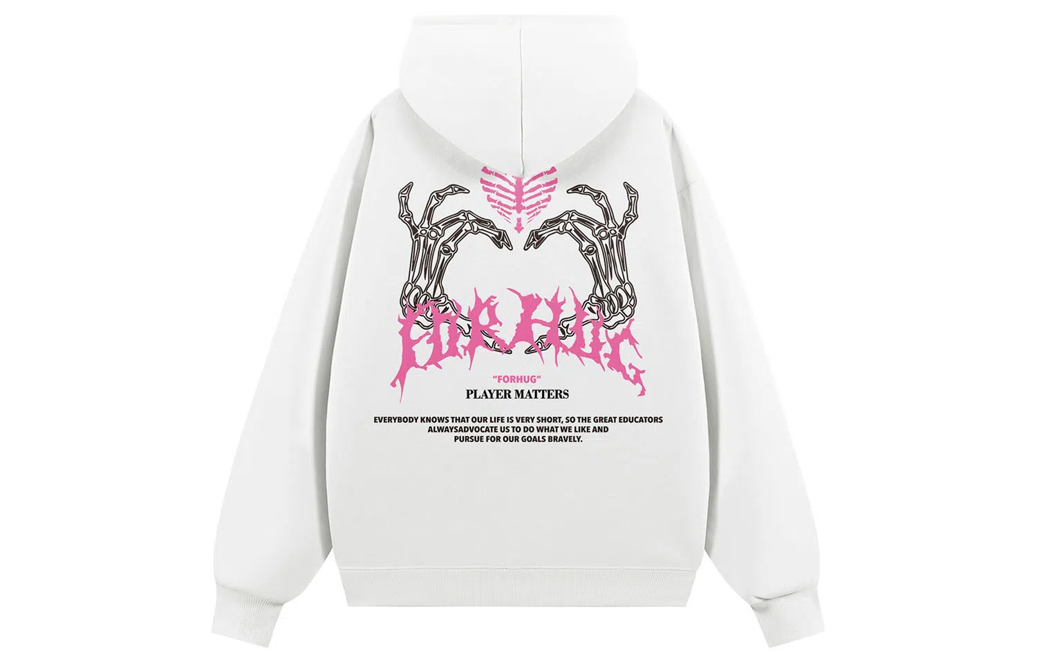 FORHUG Gothic Skull Palm Hoodie
