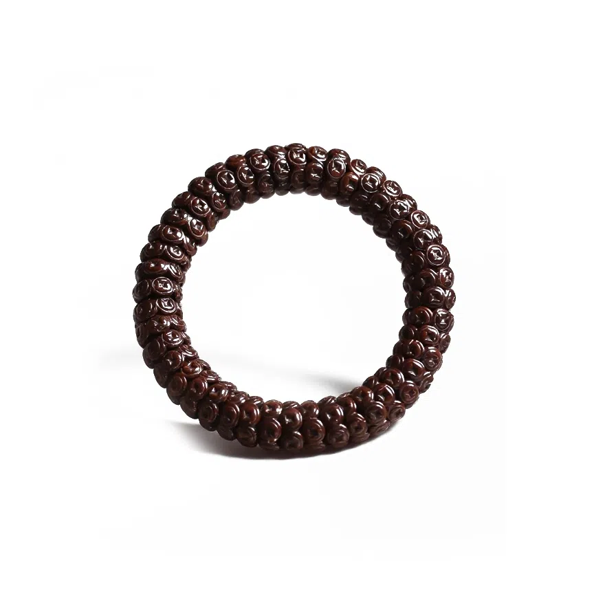 書卓 精雕工艺皮质细腻 油性高#好运 招财进宝 时来运转 上岸 步步高升 开门见喜 紫金鼠 手串 男女同款情侣款