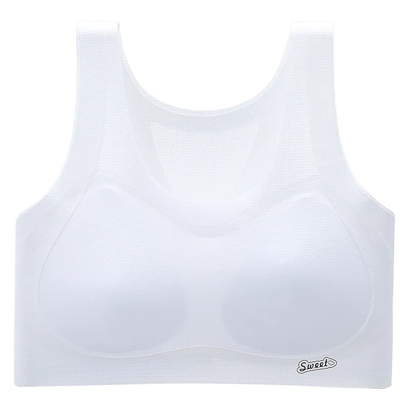 二三二三 亲肤柔软运动外穿薄款呼吸感防下垂无痕舒适侧收副乳纯色美背时尚百搭运动甜美简约无钢圈文胸 女款