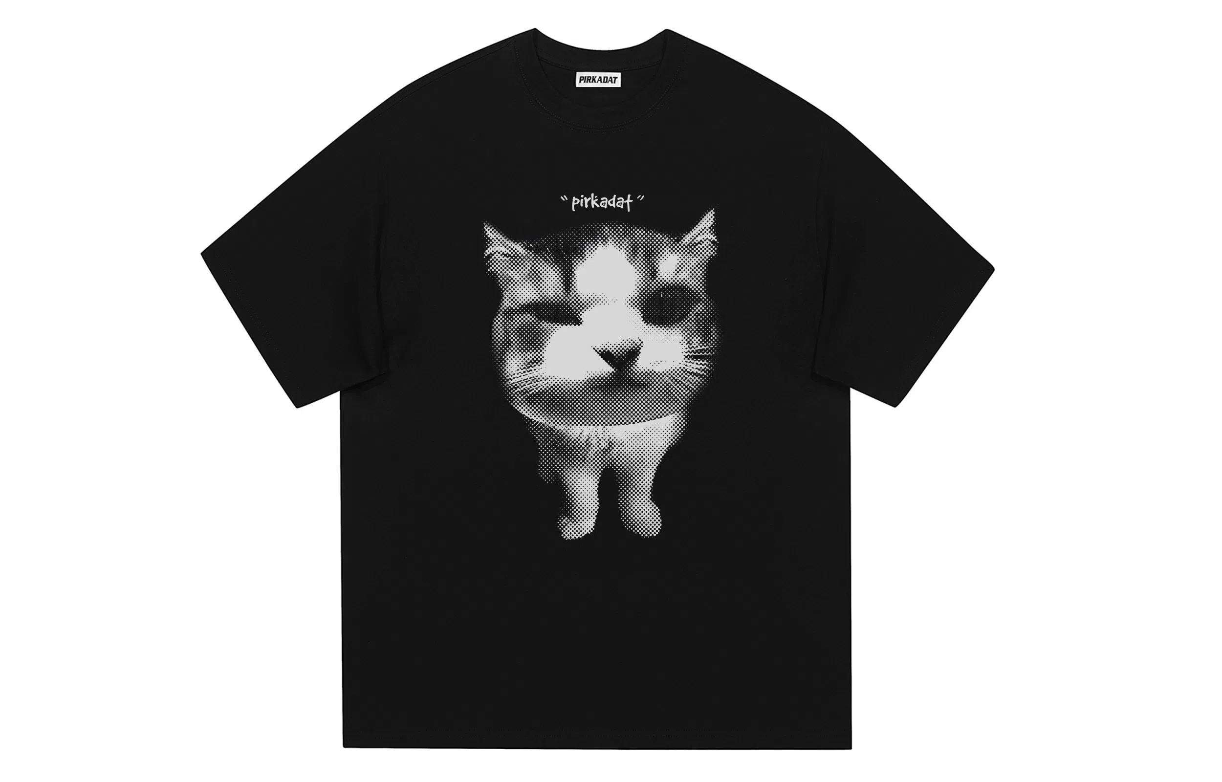 Pirkadat Vintage Cat Print T-Shirt