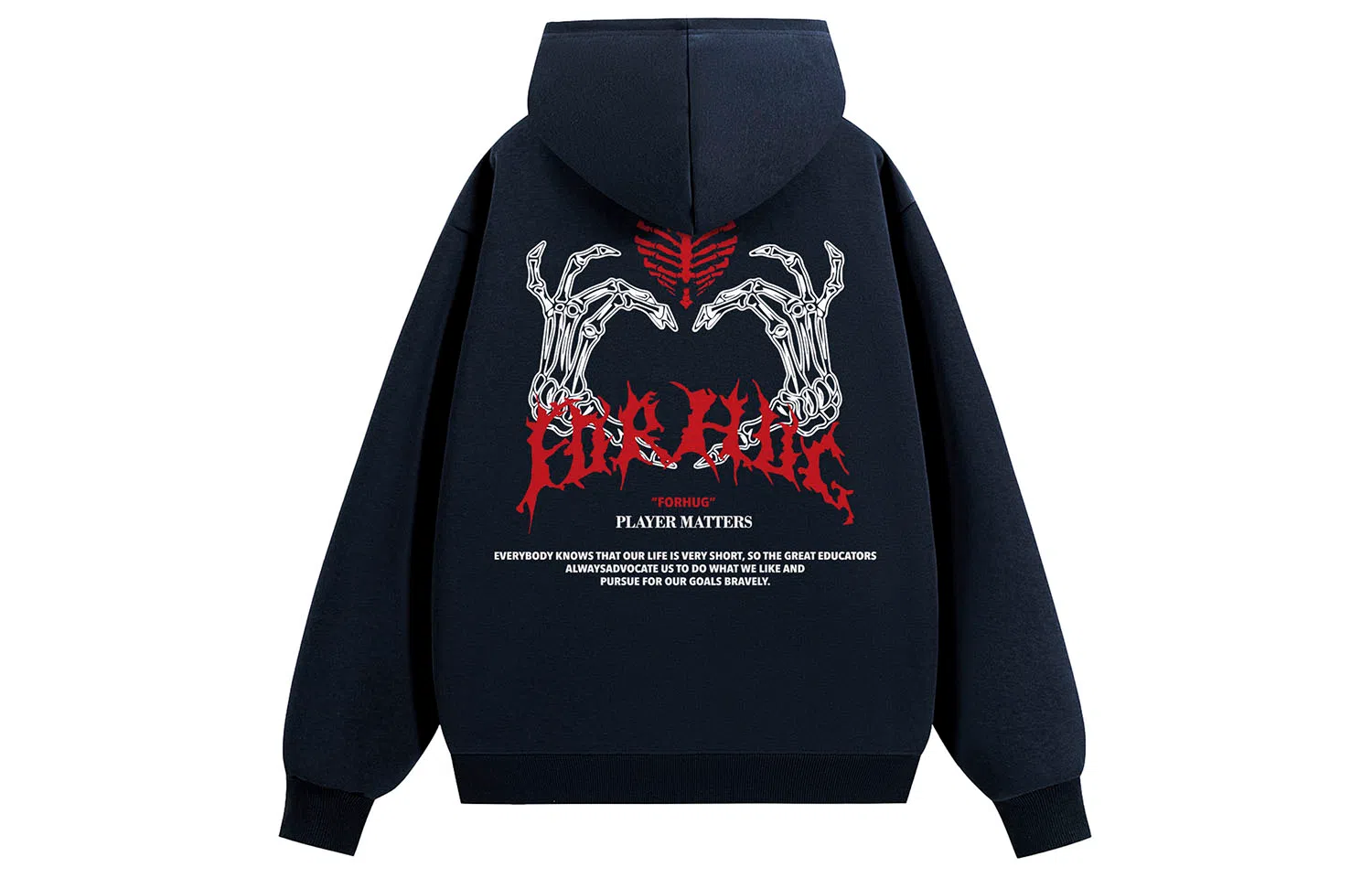 FORHUG Gothic Skull Palm Hoodie