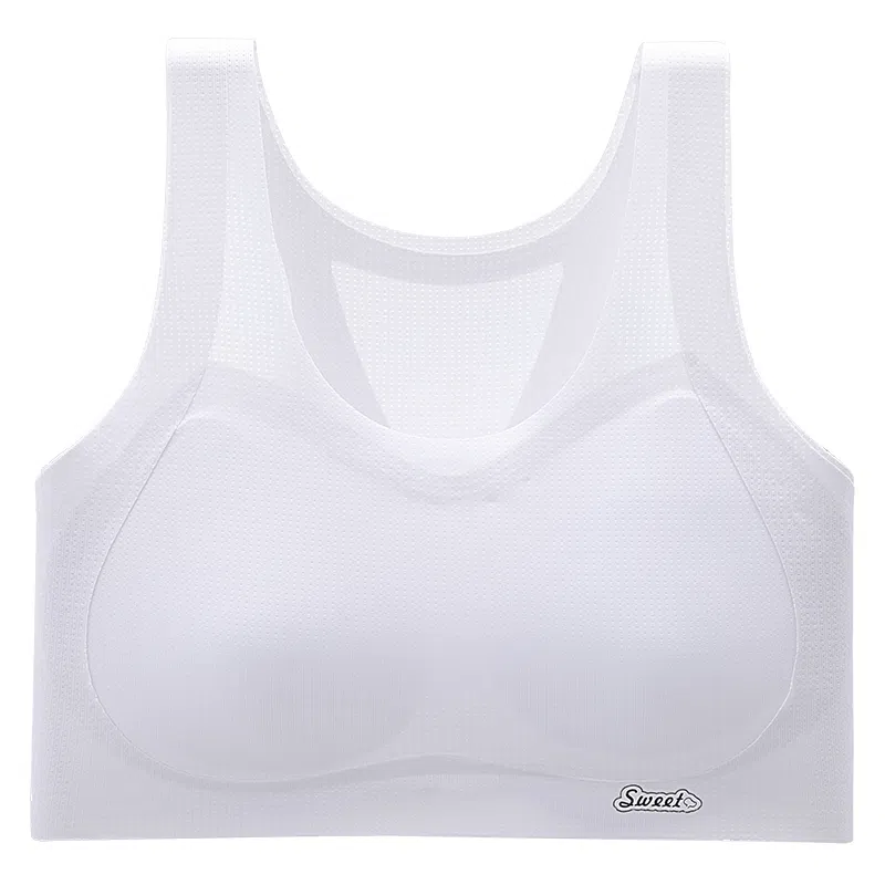 二三二三 亲肤柔软运动外穿薄款呼吸感防下垂无痕舒适侧收副乳纯色美背时尚百搭运动甜美简约无钢圈文胸 女款