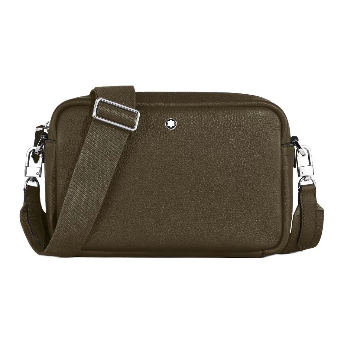 Montblanc Grain Leather Shoulder Bag Khaki Green