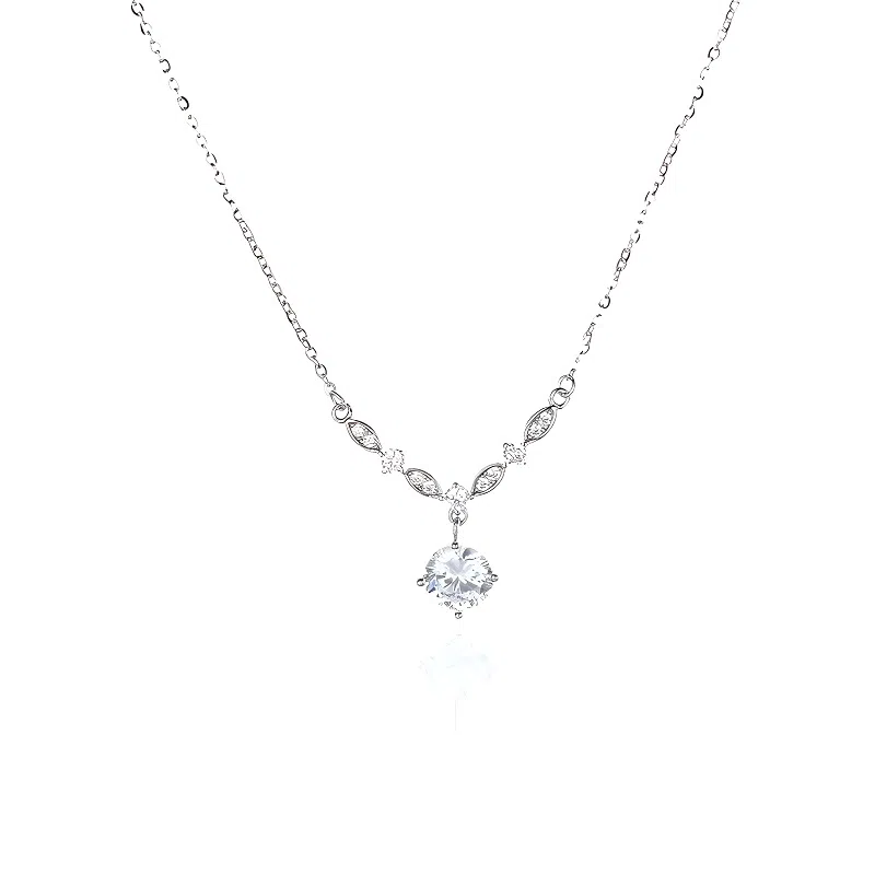 璀璨闪钻锁骨链 双色可选 小众设计 日常通勤约会示爱皆适宜 合金 项链 女