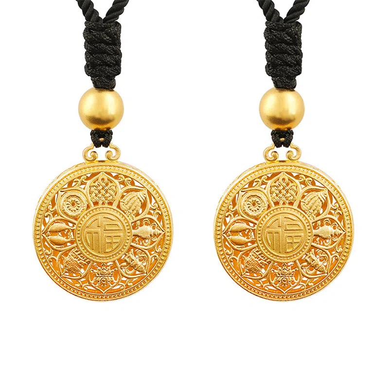 【风生水起】 零界 转动罗盘好运滚滚！ 新中式国潮复古风八宝花盘  一款两用 可挂可戴#好运 合金 挂件 男女同款情侣款