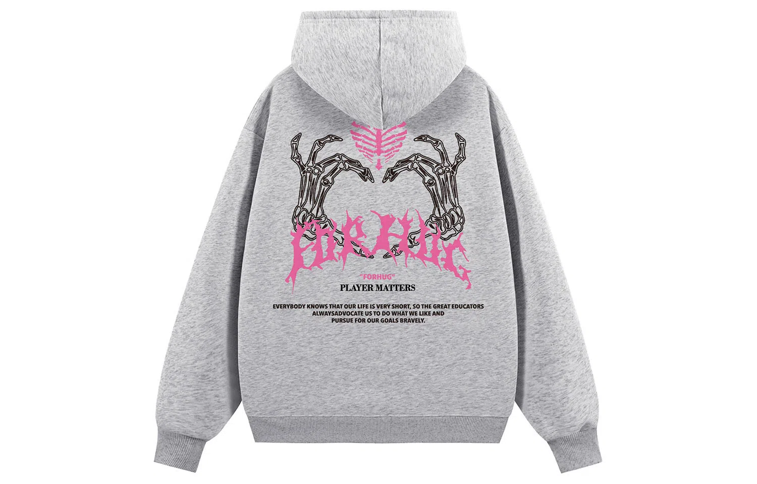 FORHUG Gothic Skull Palm Hoodie