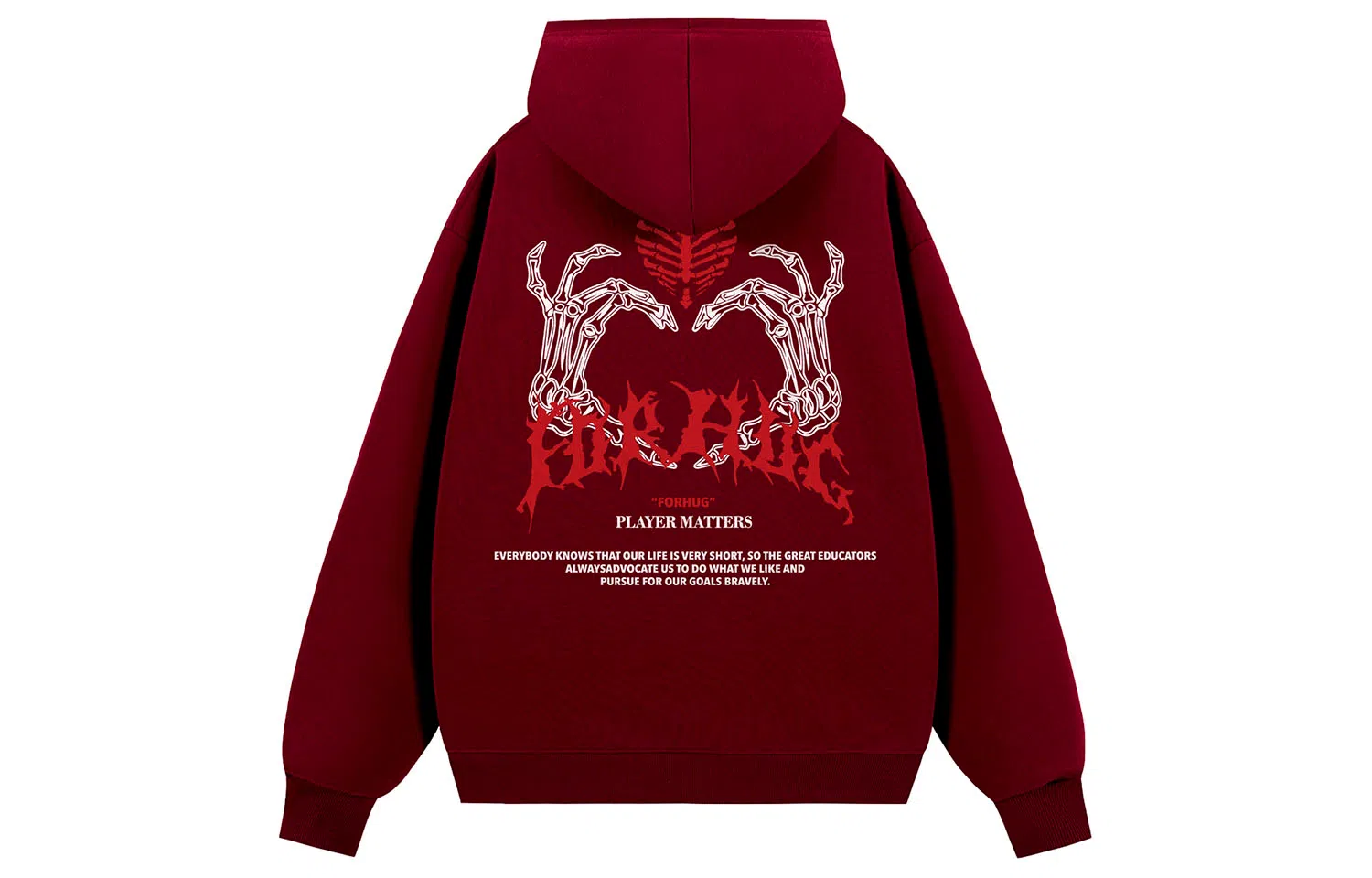 FORHUG Gothic Skull Palm Hoodie