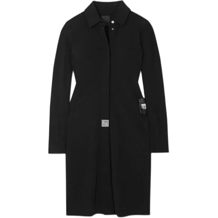 纪梵希 纯色修身中长款长袖连衣裙 女款