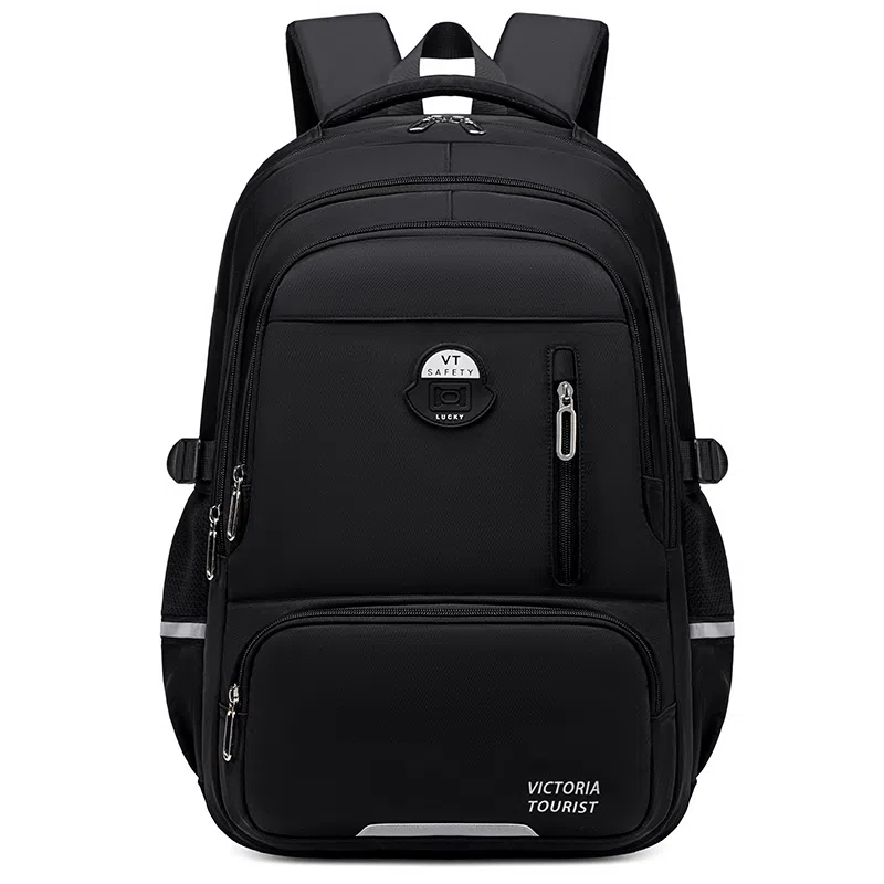 维多利亚旅行者 书包上学减负护脊大容量多隔层小众不撞款高颜值可放大肚水杯 涤纶 电脑包背包双肩包 常规 男女同款情侣款 黑色