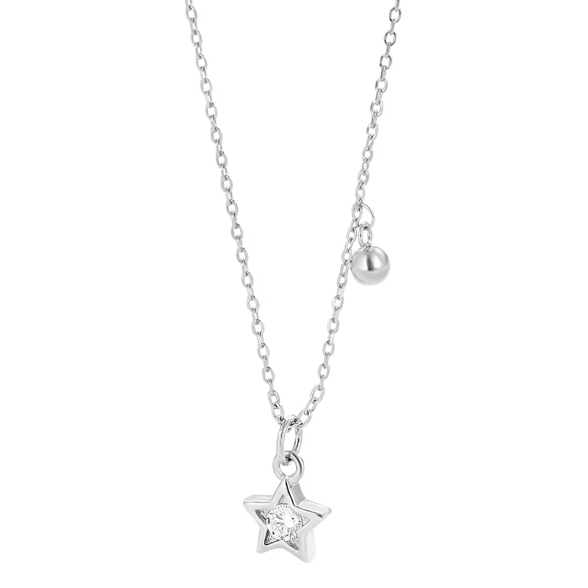 【幸运星】 艾卡拉 星星小众气质饰品简约五角星锁骨链时尚配饰设计 银 项链 男女同款情侣款