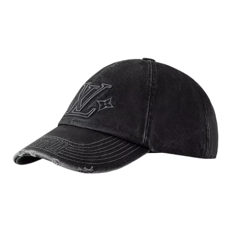 Louis Vuitton Logo Cotton Cap Gray