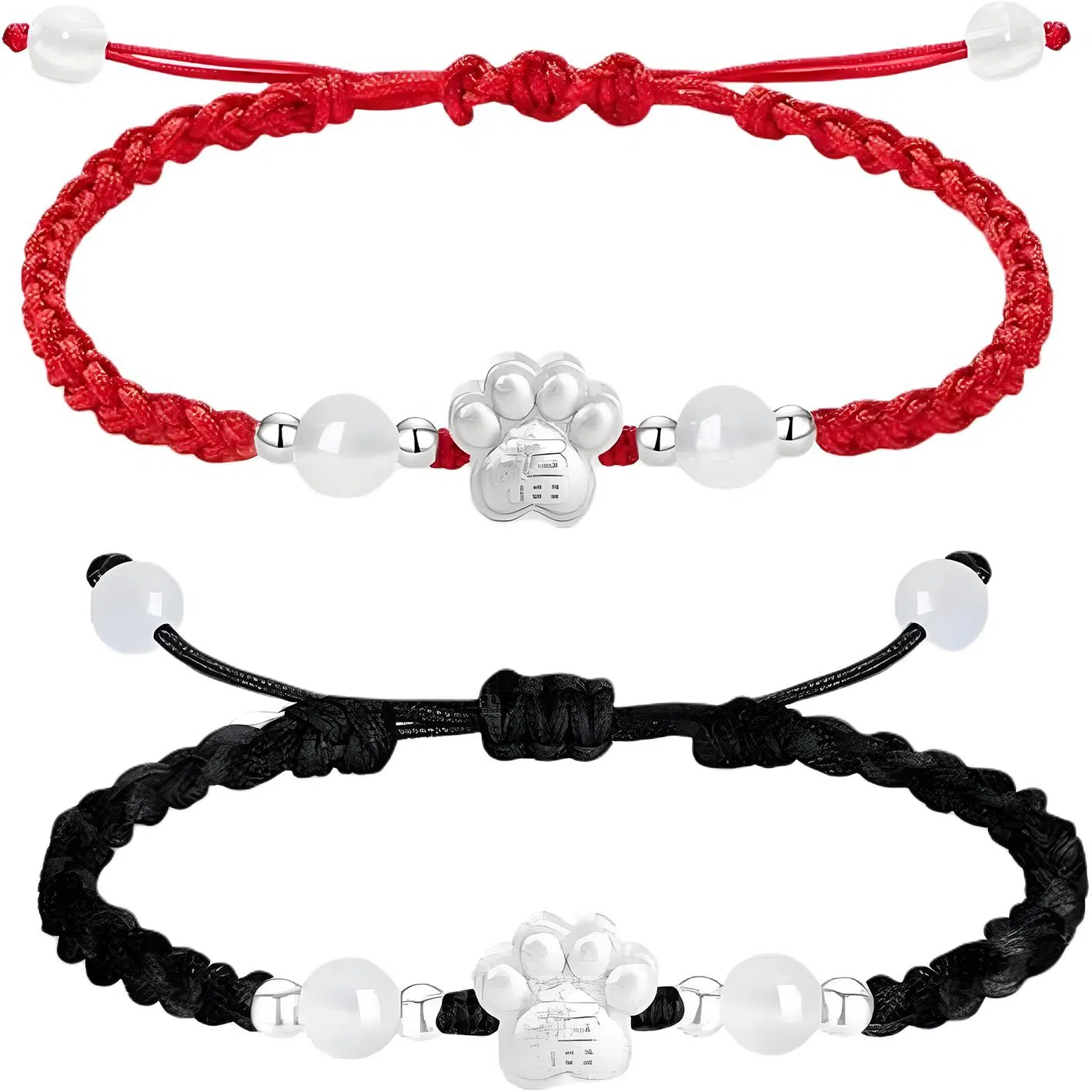 【999银】 絮物 国潮小众纯手工编织福字猫爪编织手链甜美轻奢百搭新中式高级感出游新宠吸睛神器#好运 织物 手绳 男女同款情侣款