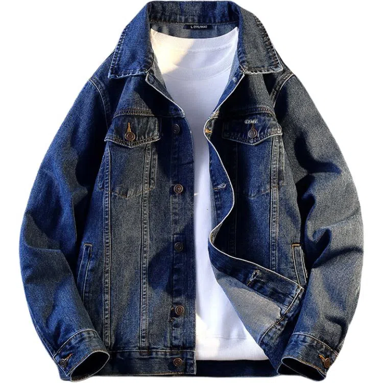 【dme】 春秋美式复古多袋时尚上衣秋季宽松百搭翻领潮牌休闲夹克牛仔外套 男女同款