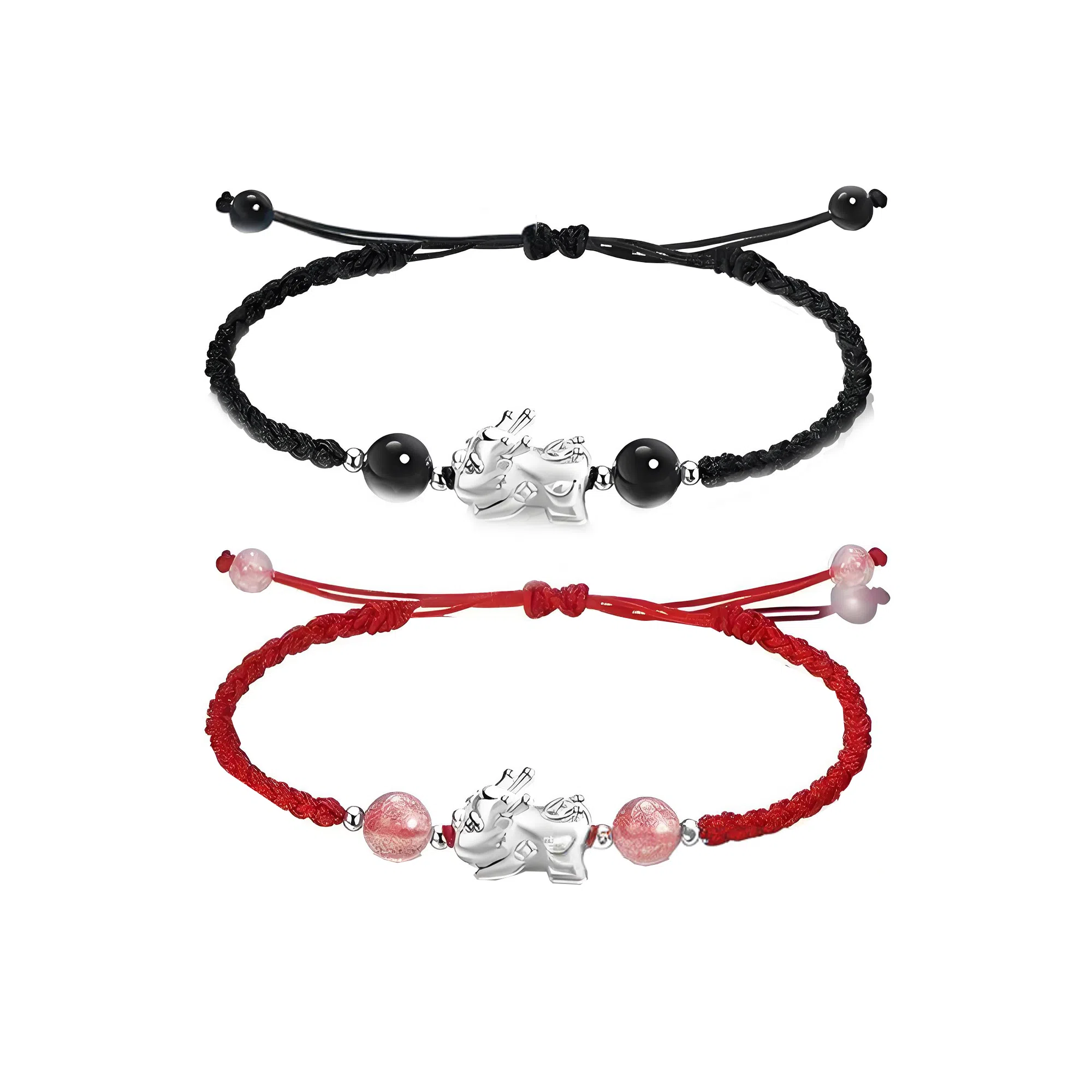 【999银】 絮物 简约高级感谁貔貅出游新宠吸睛神器小众甜美国潮新中式轻奢百搭新中式纯手工编织#好运 织物 手绳 男女同款情侣款
