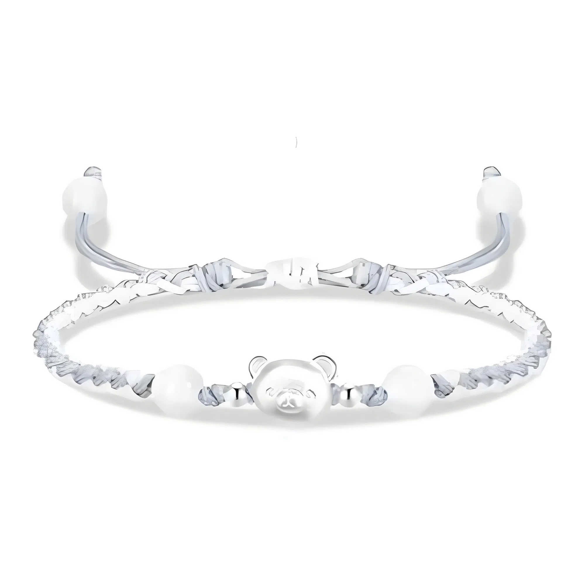 【999银】 絮物 简约设计感小熊款纯手工编织小众甜美国潮新中式轻奢百搭新中式高级感出游新宠吸睛神器#好运 织物 手绳 男女同款情侣款