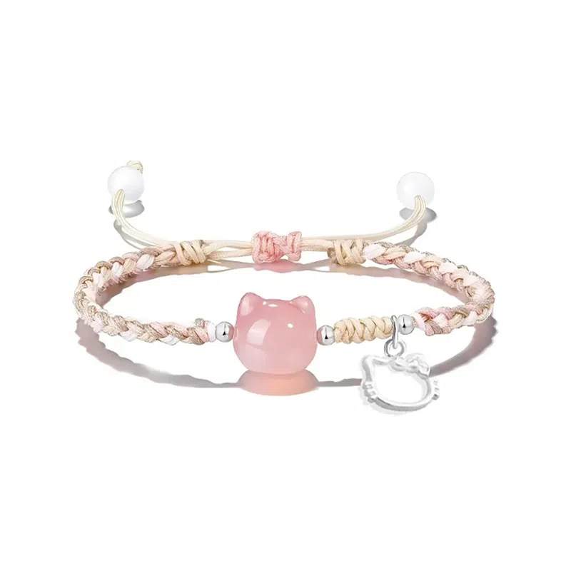 【足银999渐变猫咪】 京华录 小众轻奢百搭高级感八方来财节节高升吉祥如意诸事顺利可调节转运饰品#好运 琉璃 手绳 男女同款情侣款