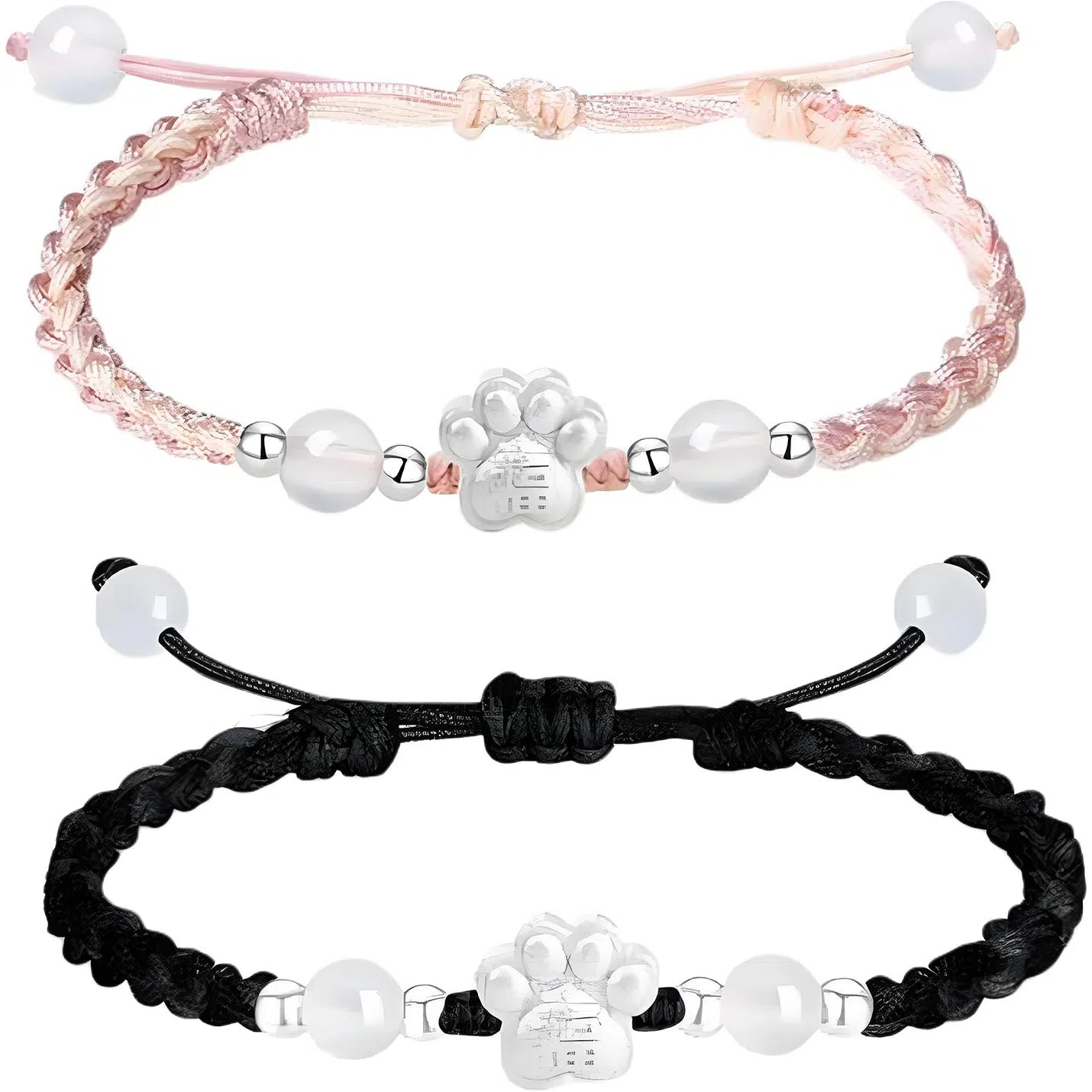 【999银】 絮物 国潮小众纯手工编织福字猫爪编织手链甜美轻奢百搭新中式高级感出游新宠吸睛神器#好运 织物 手绳 男女同款情侣款