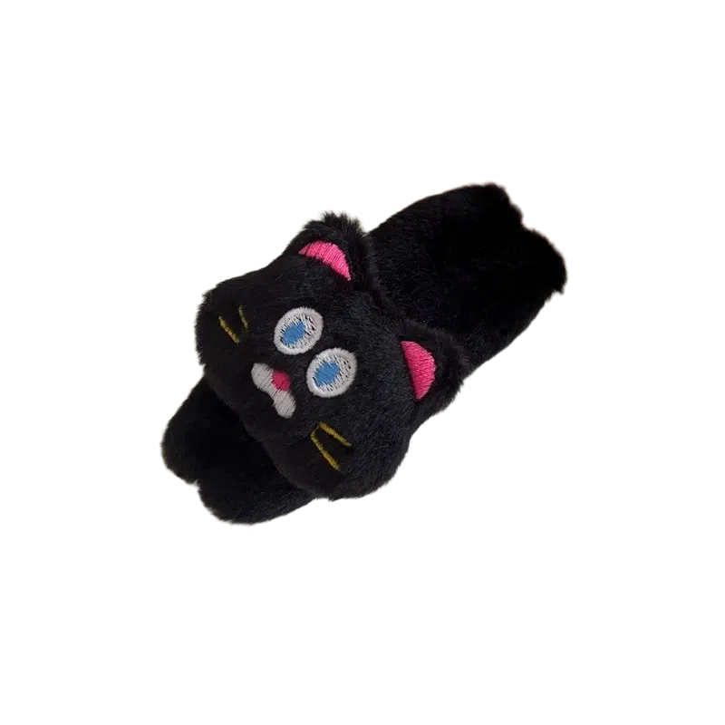 希铃 可爱趣味眨眼五色小猫 毛绒 发夹 女款