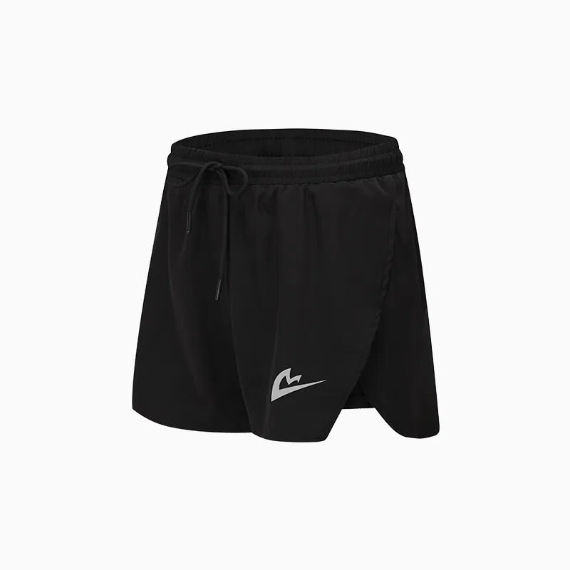 音速猫 速干透气系带宽松田径三分运动短裤 男女同款 黑色