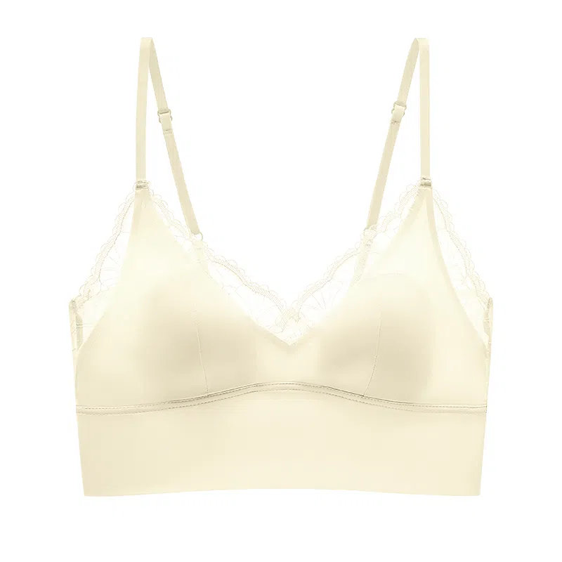 二三二三 法式超薄无痕隐形性感蕾丝内衣聚拢防下垂收副乳柔软亲肤舒适透气美背文胸 女款