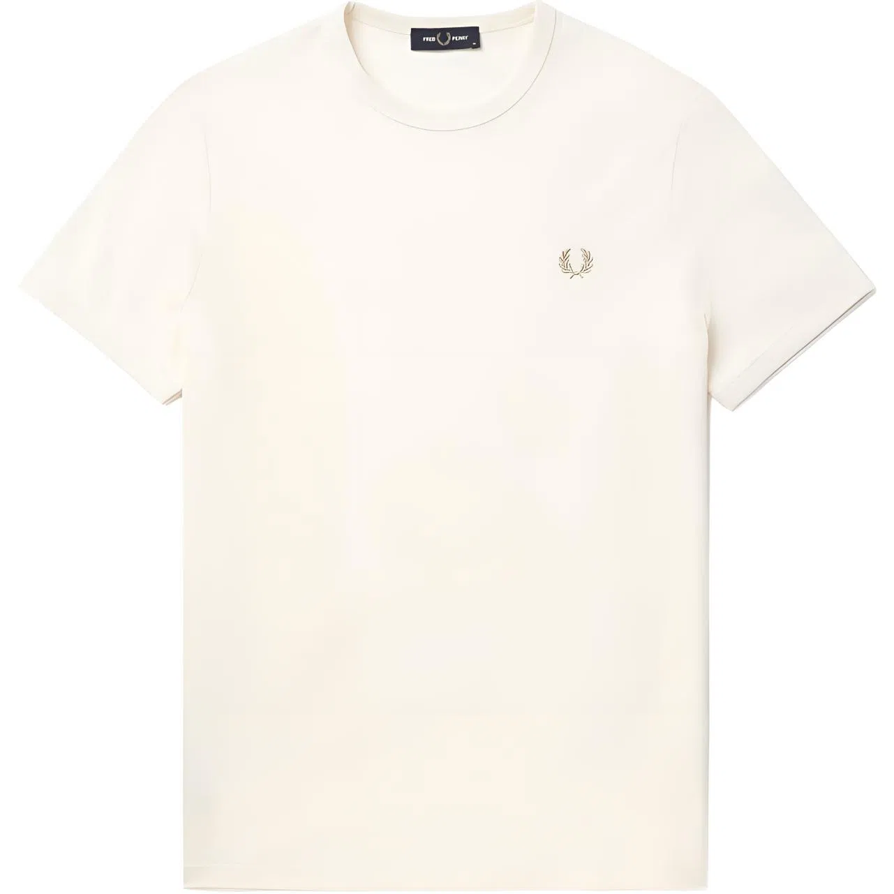 Fred Perry Embroidered Logo T-Shirt Cream