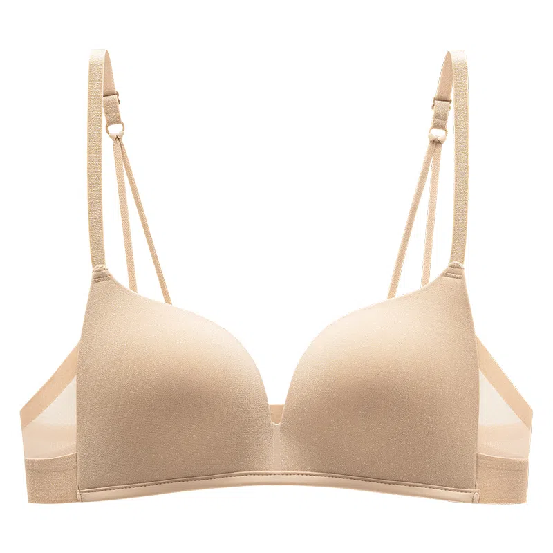 二三二三 简约无痕隐形亲肤柔软舒适内衣聚拢防下垂侧收副乳呼吸感美背时尚百搭日常无钢圈可调节肩带文胸 女款