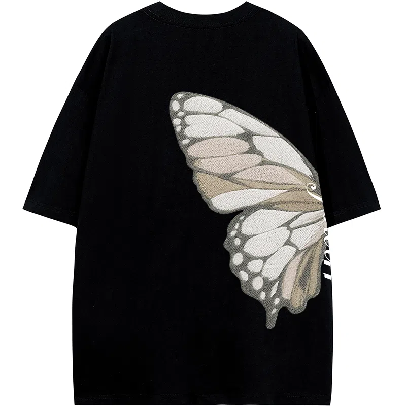 K411 Vintage Embroidered Butterfly Tee