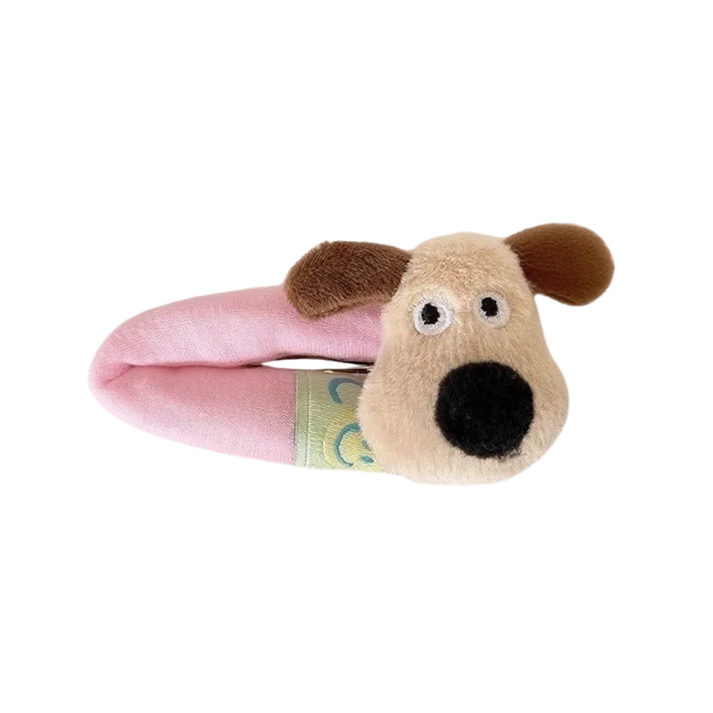 希铃 可爱卡通小狗趣味软软 布艺 发夹 女款