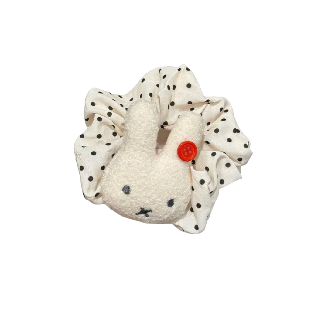 希铃 可爱波点兔兔 布艺 发圈 女款