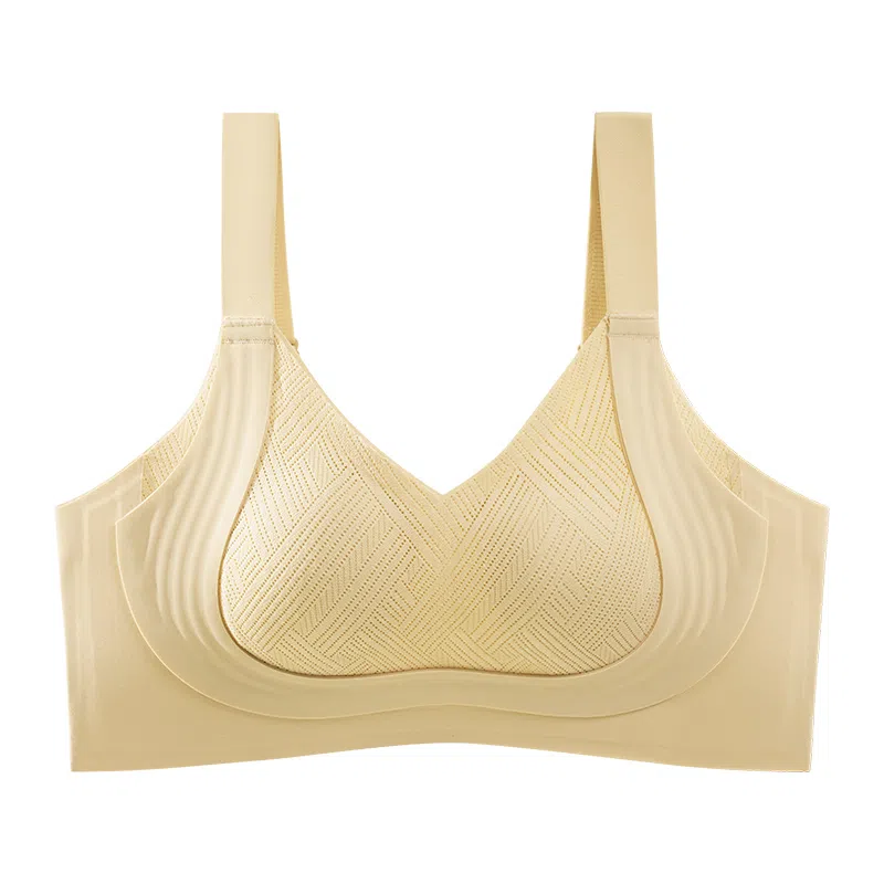 二三二三 日常简约隐形无痕舒适提拉聚拢防下垂内衣透气柔软亲肤妈生感美背时尚百搭无钢圈可调节肩带文胸 女款