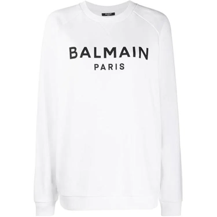Balmain SS22 Logo Crewneck Sweatshirt White