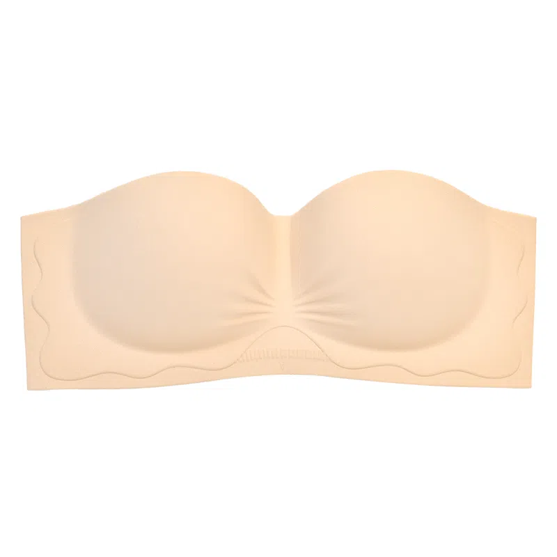 二三二三 无肩带透气吸汗聚拢防滑防下垂亲肤柔软无痕舒适高级感抹胸美背日常时尚百搭无钢圈可调节文胸 女款