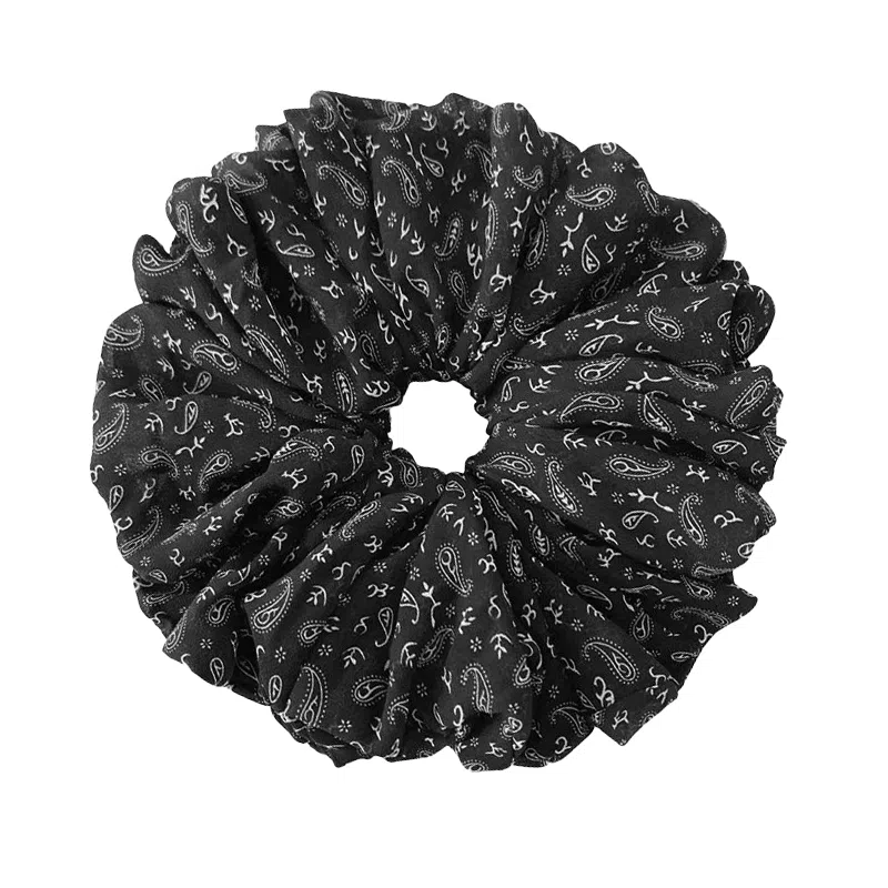 蒙妮 韩版简约时尚腰果花超大号大肠圈 布艺 发圈/头绳 女款