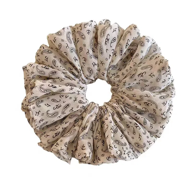 蒙妮 韩版简约时尚腰果花超大号大肠圈 布艺 发圈/头绳 女款