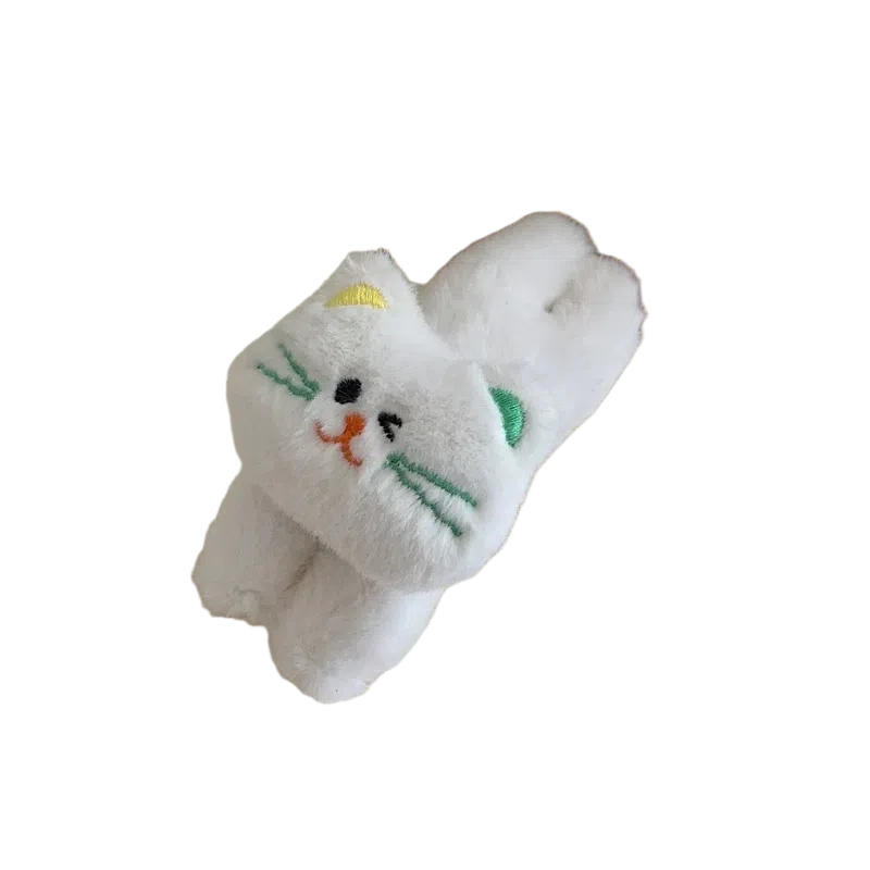 希铃 可爱趣味眨眼五色小猫 毛绒 发夹 女款