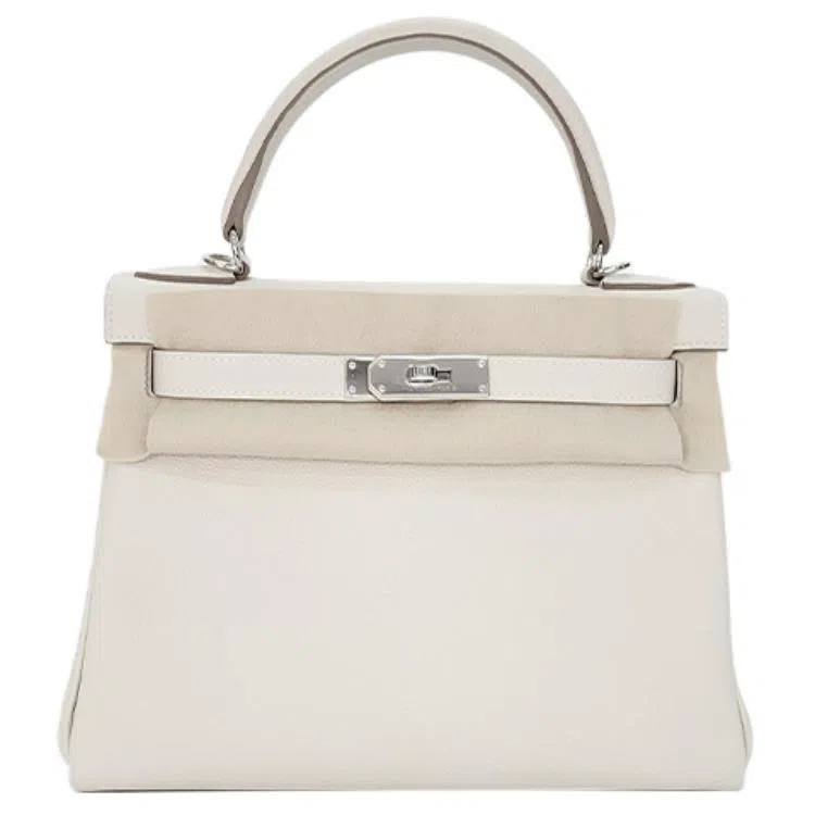 HERMES Kelly 28 Togo 10 Craie