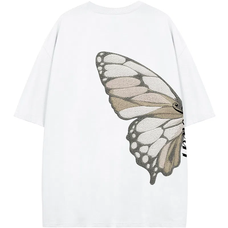 K411 Vintage Embroidered Butterfly Tee