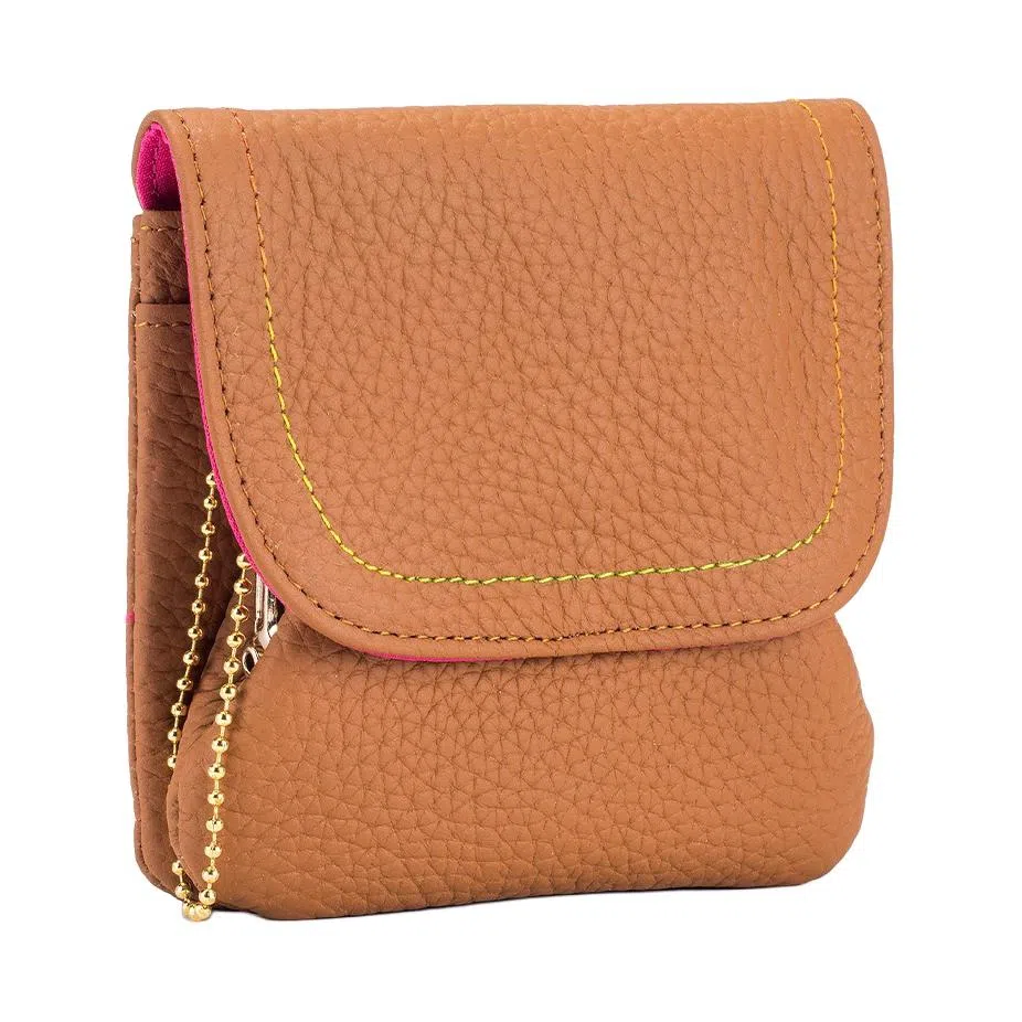 掐尖 真皮时尚简约小钱袋大容量创意硬币卡包夹子收纳包 头层牛皮 零钱包 常规 男女同款情侣款 多色