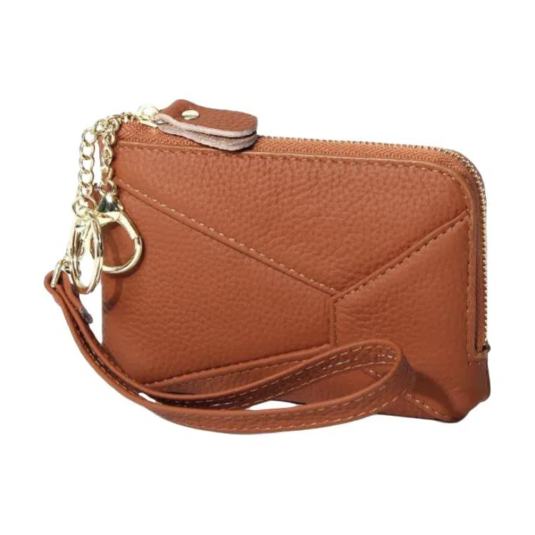 掐尖 纯色时尚潮流百搭 头层牛皮 零钱包 常规 男女同款情侣款 多色