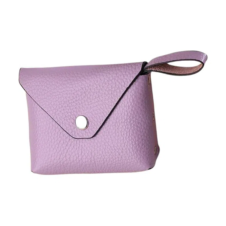 掐尖 便携式小巧简约纯色 头层牛皮 零钱包 男女同款情侣款 多色