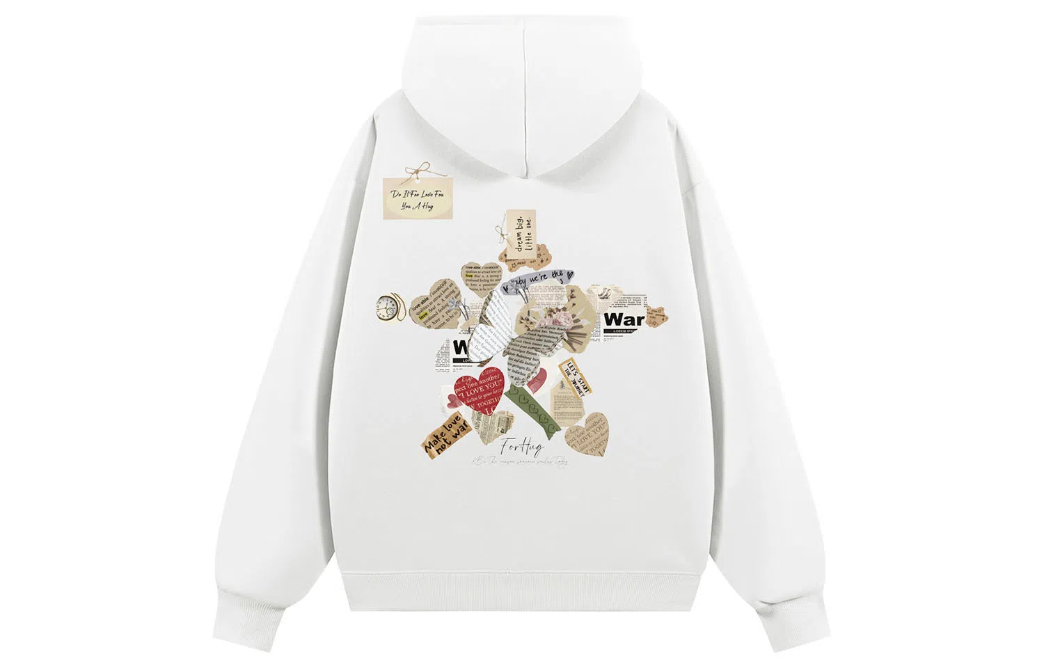 FORHUG Geometric Print Hoodie