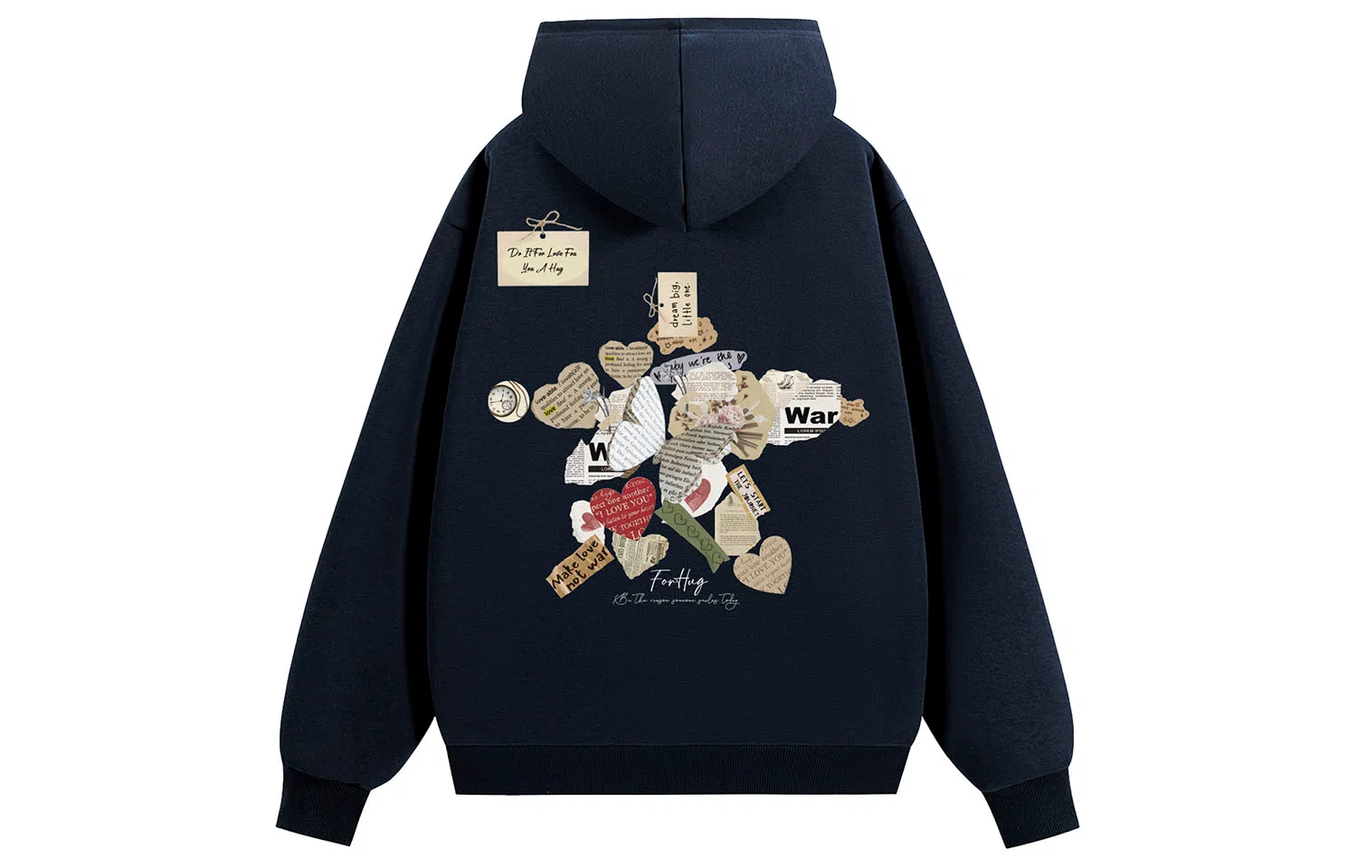 FORHUG Geometric Print Hoodie