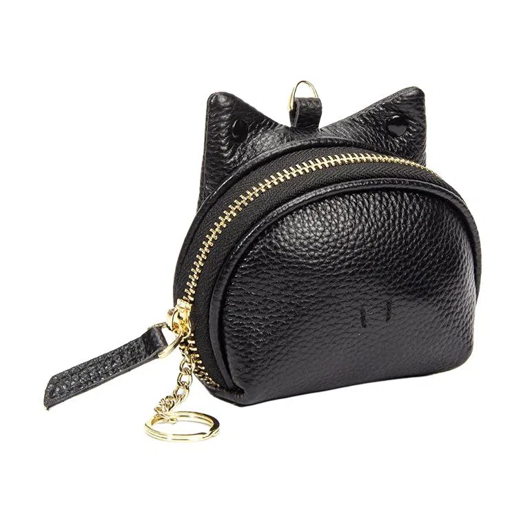 掐尖 纯色可爱卡通硬币钥匙收纳包 头层牛皮 零钱包 常规 女款 多色