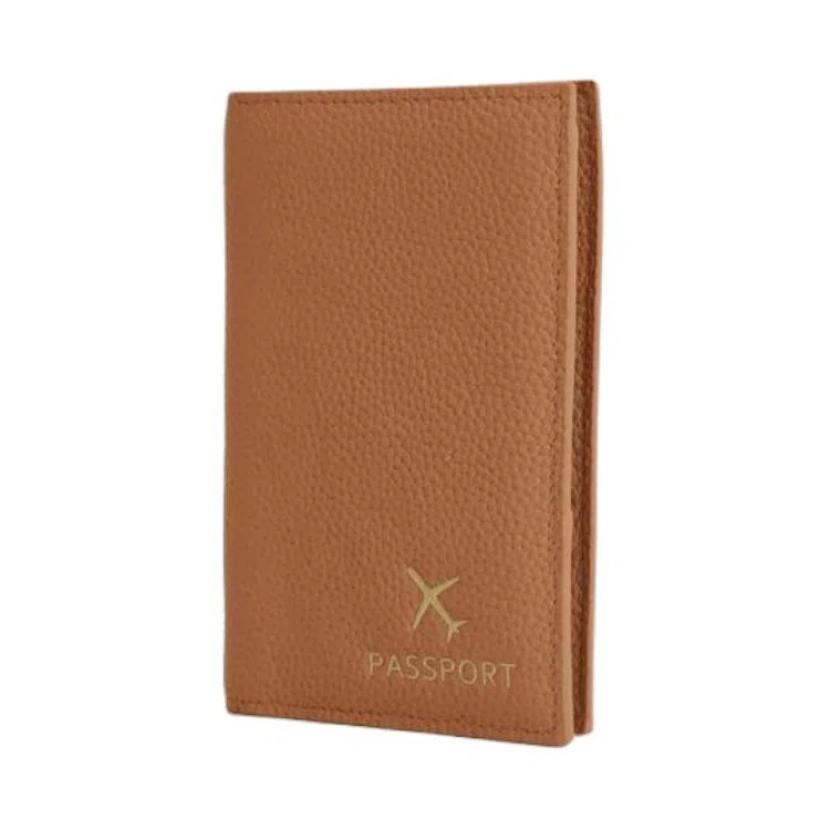 掐尖 纯色简约时尚百搭便携 头层牛皮 机票夹证件收纳包证件包护照包 男女同款情侣款 多色