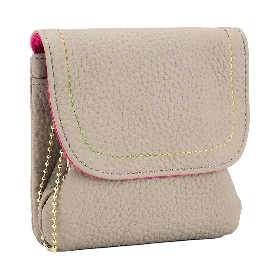 掐尖 真皮时尚简约小钱袋大容量创意硬币卡包夹子收纳包 头层牛皮 零钱包 常规 男女同款情侣款 多色